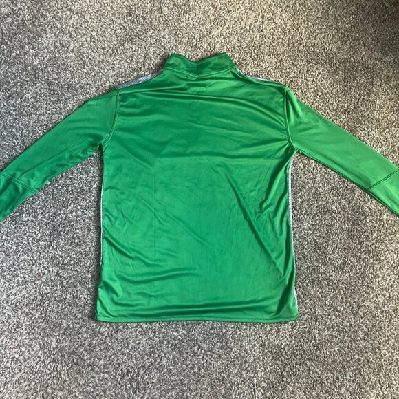 Men's Colosseum Heathered Gray/Green Oregon Ducks Prospect Quarter-Zip Jacket, S - Picture 7 of 7